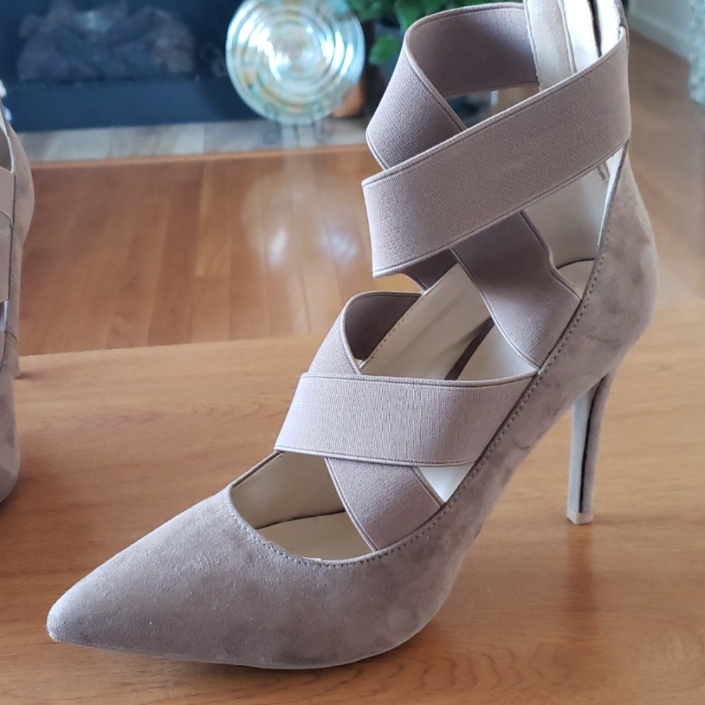 Velvet strappy heels